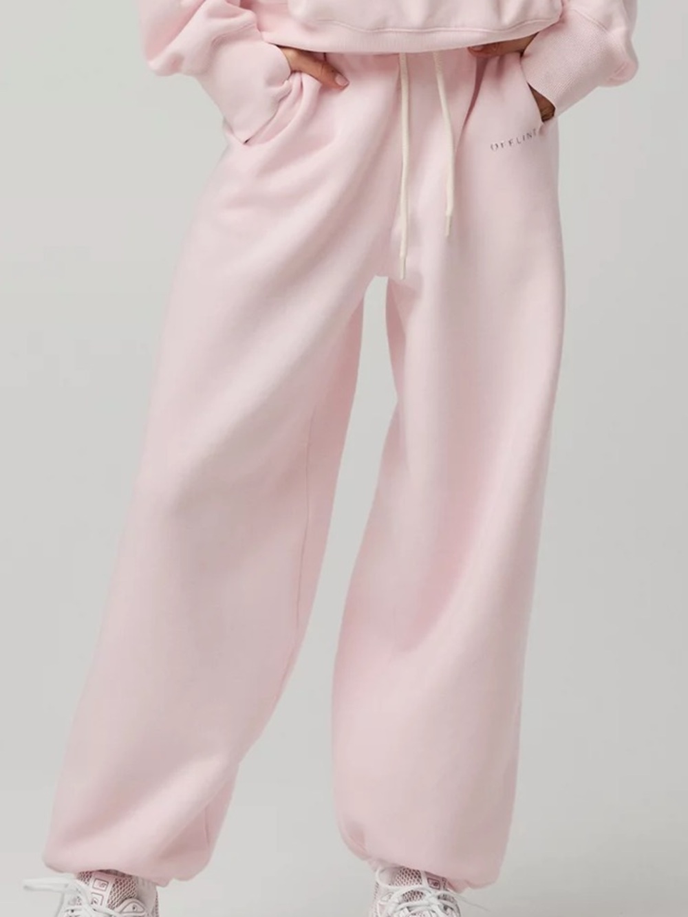 Aerie Cloud Fleece Baggy Jogger | Pink Petal